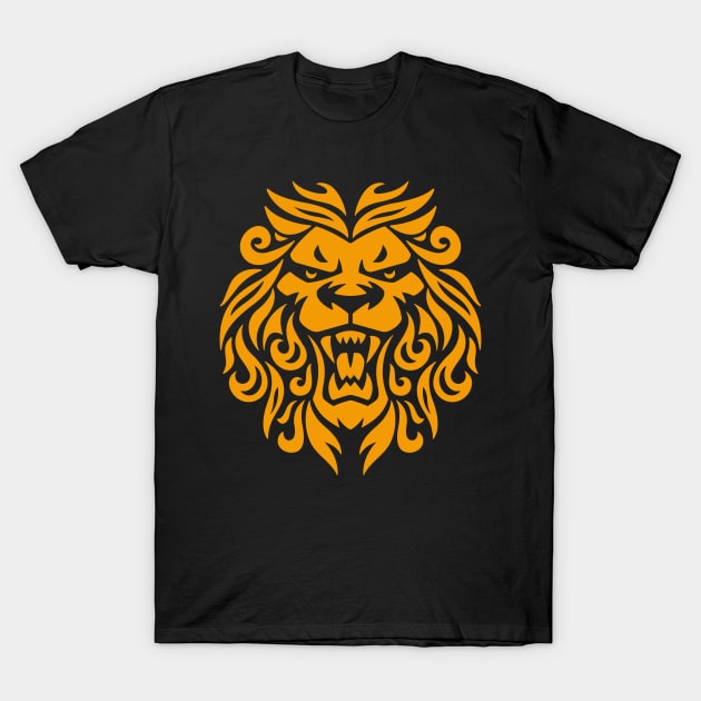 Ornate Fierce Brave Roaring Lion T-Shirt by Figmenter